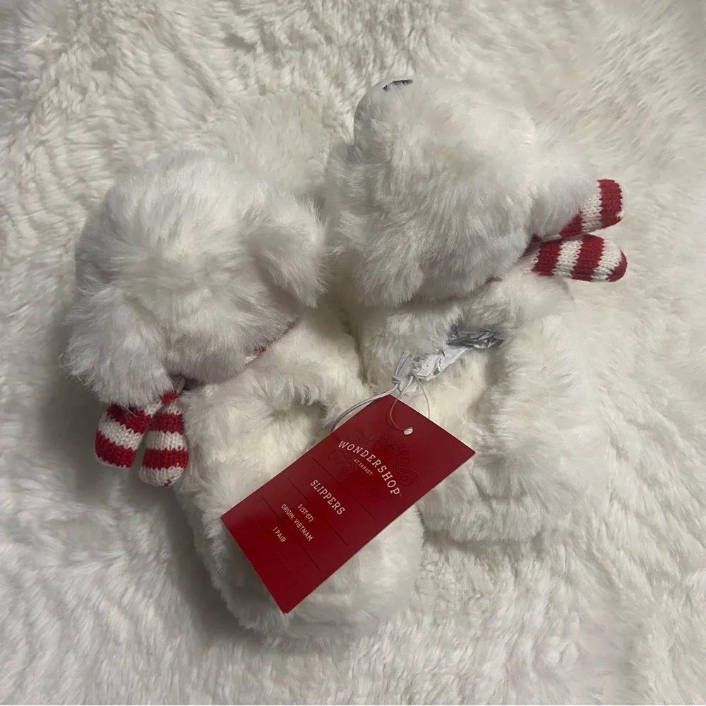 White Polar Bear Kids Slippers